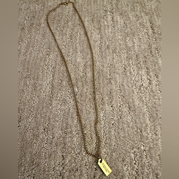 Coach Jewelry - Coach gold hangtag necklace